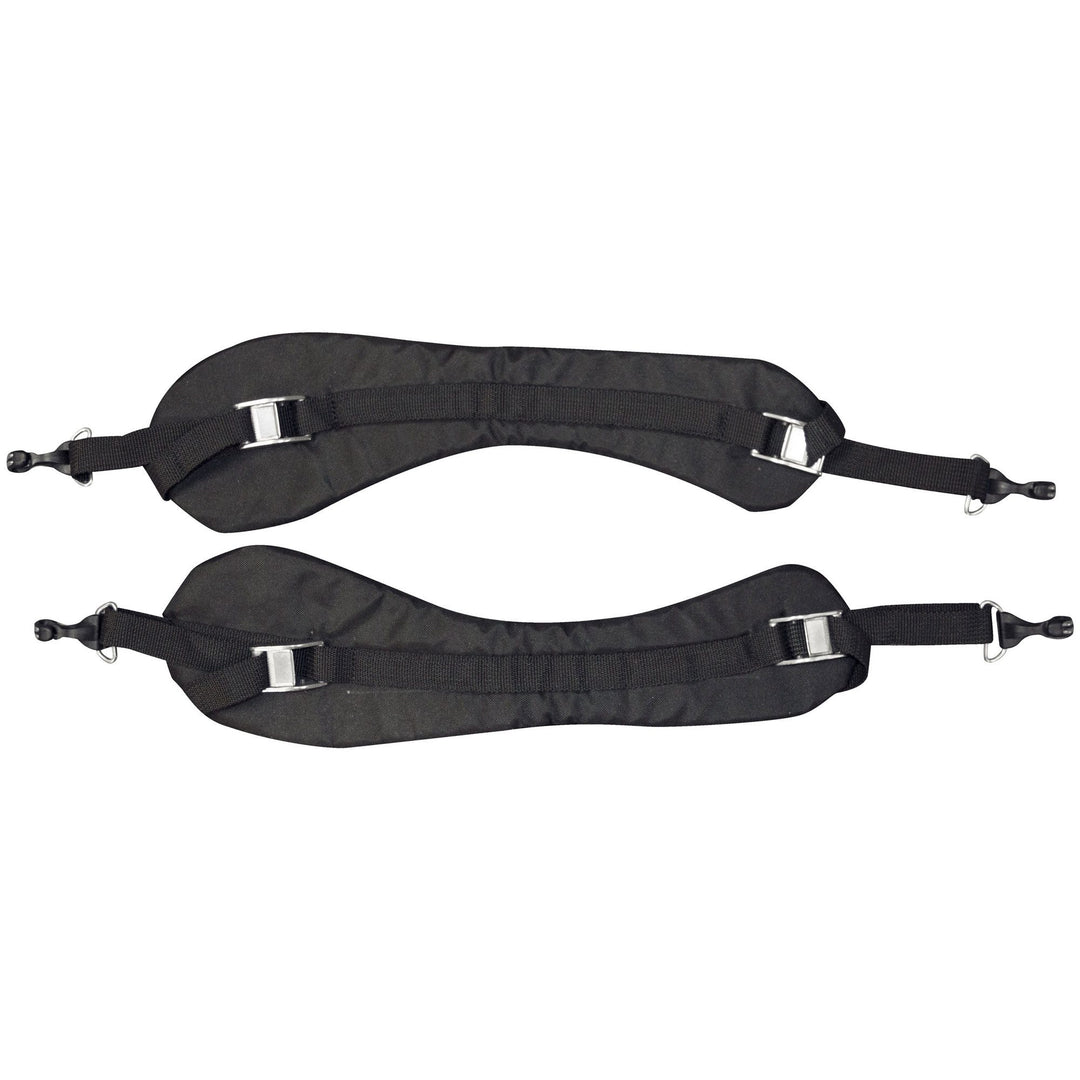 Set of two black Thighstraps with metal buckles for an Aquaglide kayak.