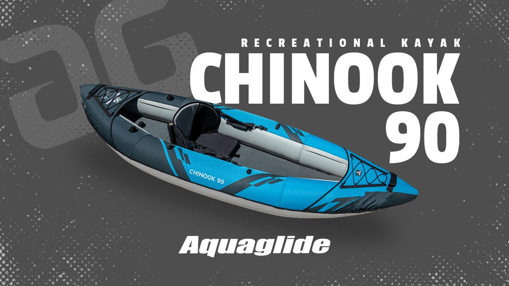 Chinook 90 with Pump in blue and gray, ideal for open cockpit paddling.