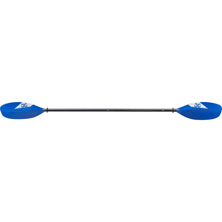 Blue/black double-bladed kayak paddle in Kayak Accessories Package.