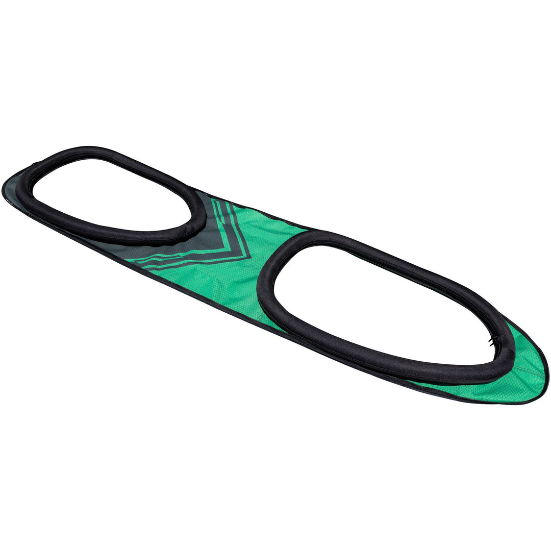 Navarro 145 cover with handles; green/black, fits sit-inside deck.