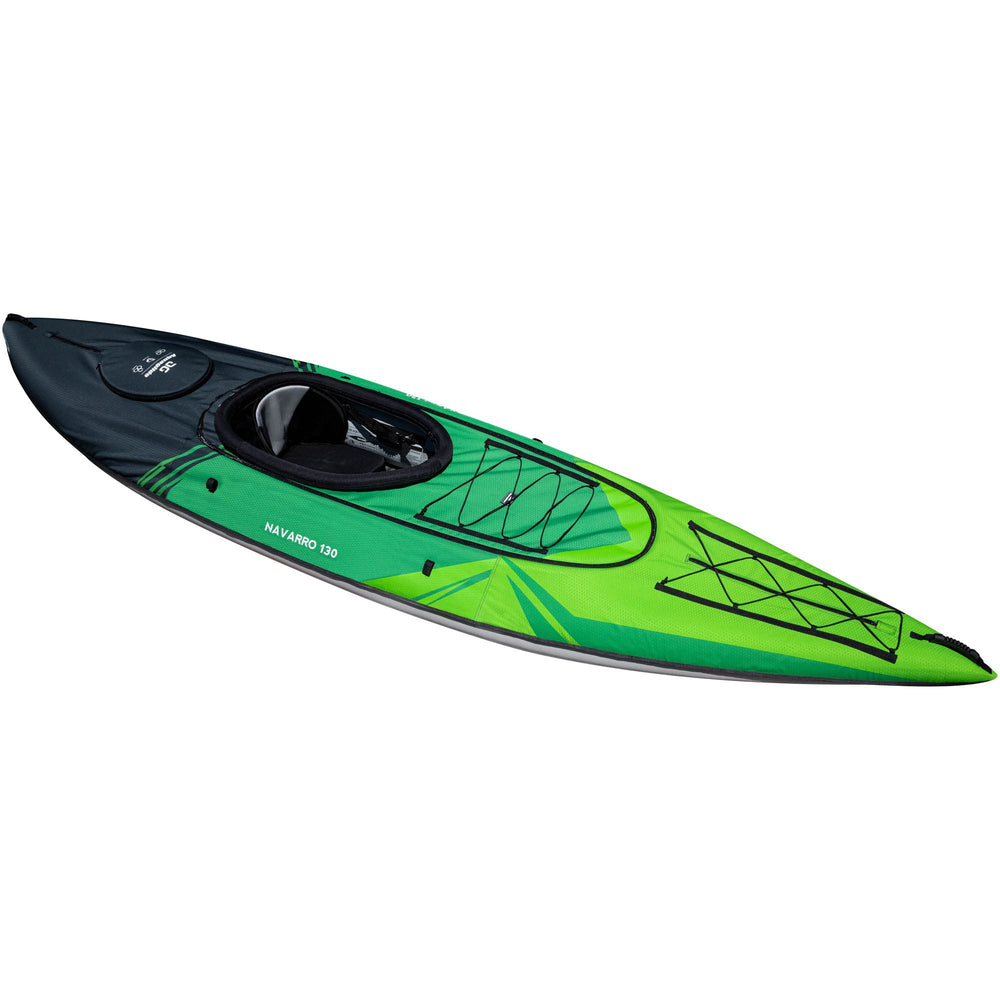 Navarro 130 Touring kayak sit-inside, green and black.