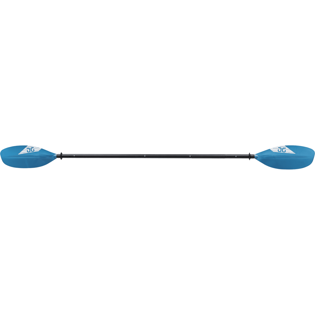 Crux 4-Piece Kayak Paddle: Lightweight, fiberglass/carbon shaft, blue nylon logo blades.