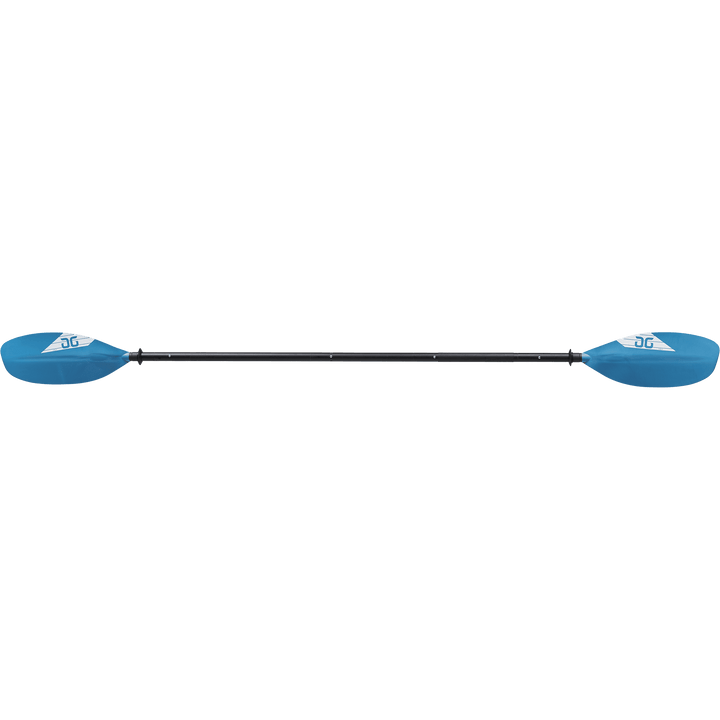 Crux 4-Piece Kayak Paddle: Lightweight, fiberglass/carbon shaft, blue nylon logo blades.