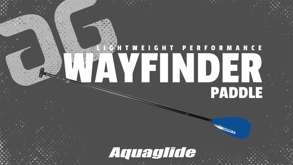 Wayfinder 3-Piece Leverlock® paddle, blue blade, carbon shaft, lightweight performance.