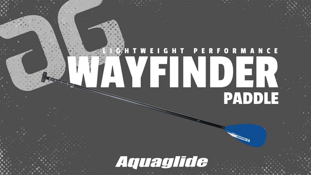 Wayfinder 3-Piece Leverlock® paddle, blue blade, carbon shaft, lightweight performance.